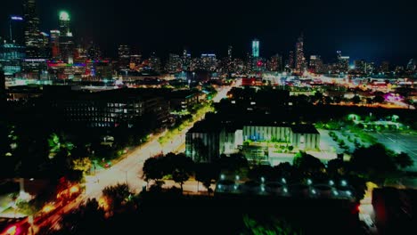 hyperlapse en los suburbios de chicago por la noche