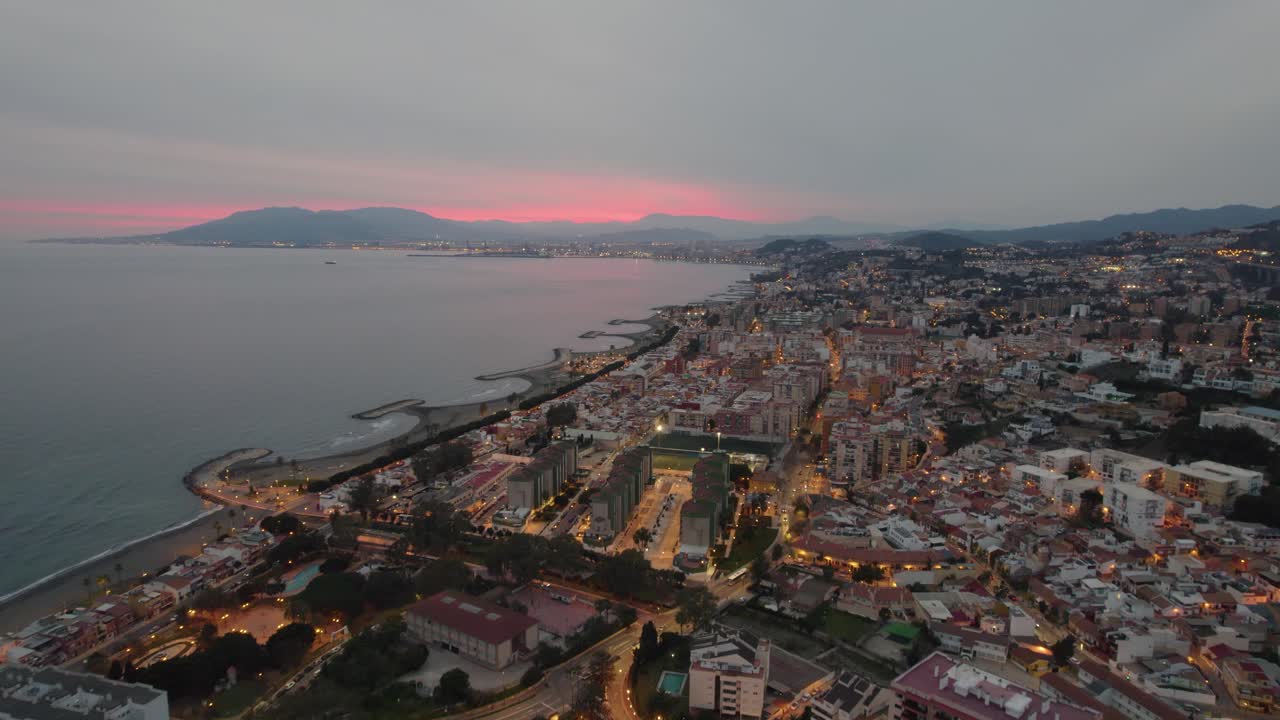 vista aérea de la costa de magala, españa
