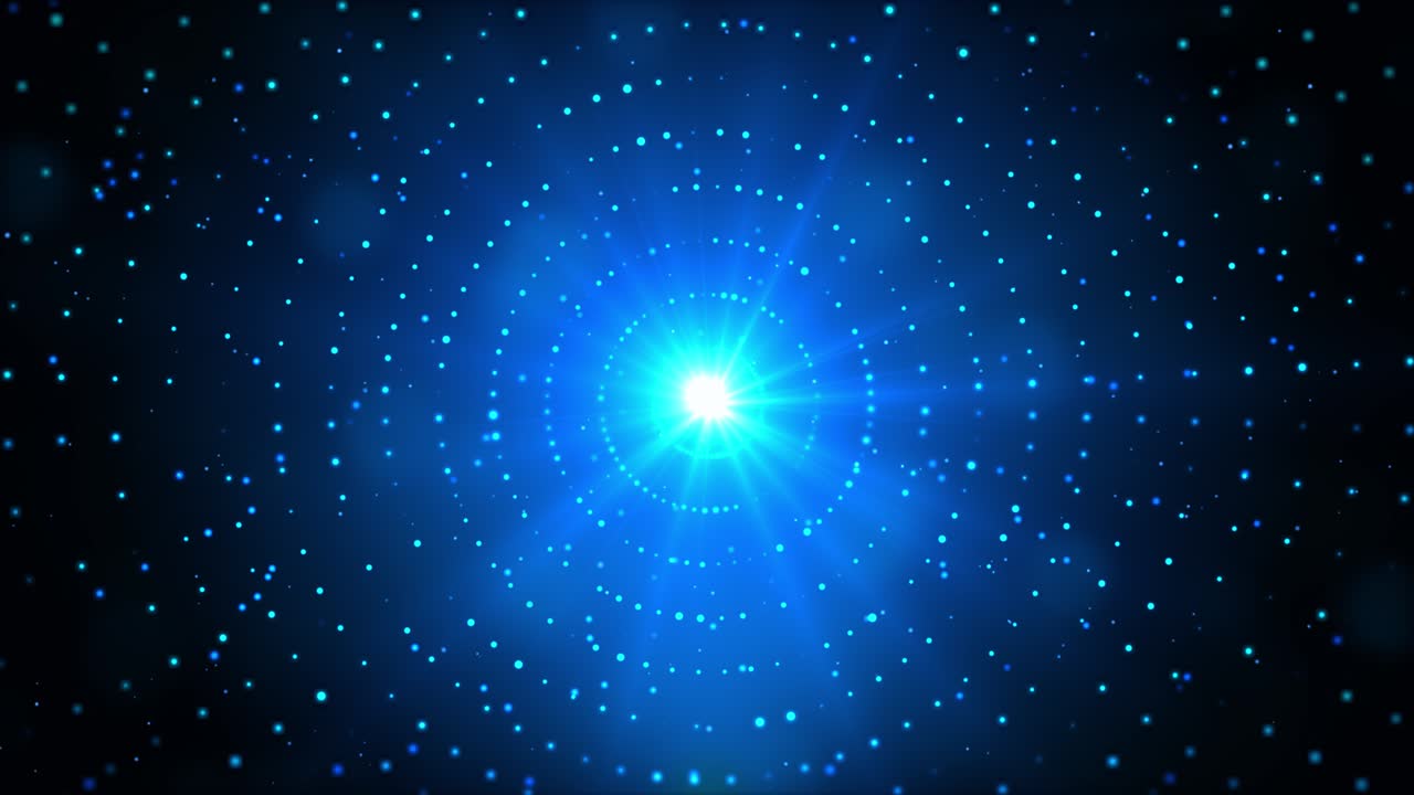 4k blue technology wave particles is a spectacular motion blue light particles rising wave particles