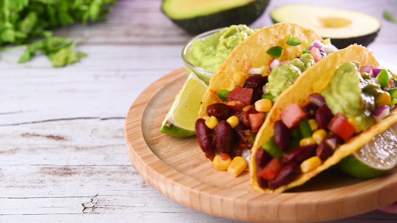 Vegansk mexicansk taco.