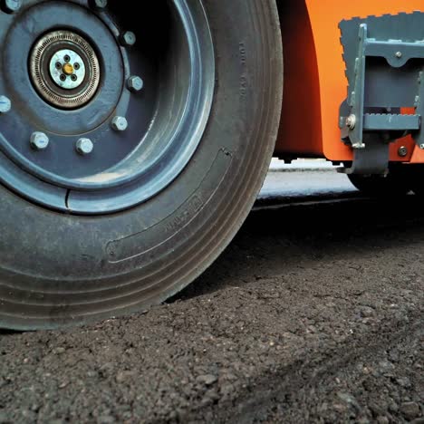 new asphalt road under construction