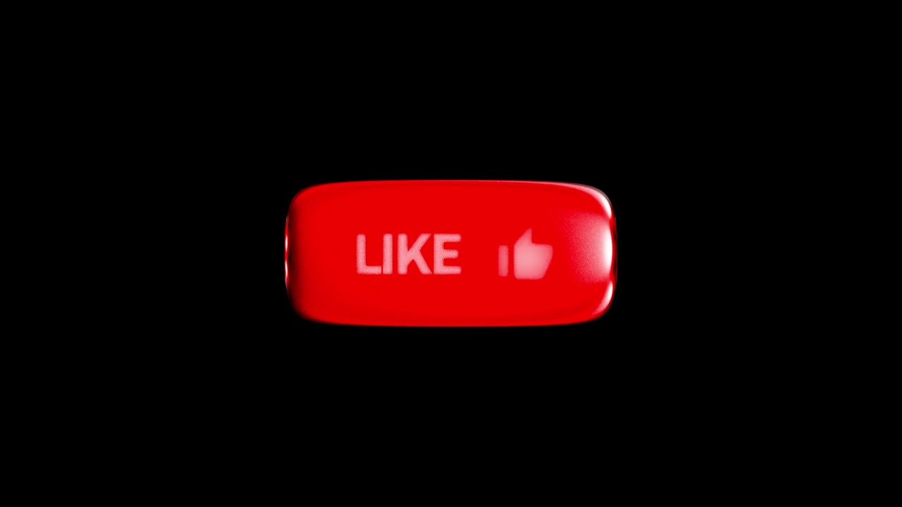 Animated Red Like Button with Thumbs Up Icon