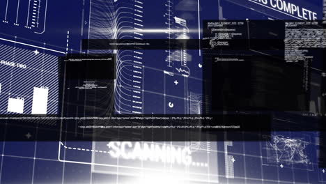 Animation of data processing over wind turbines