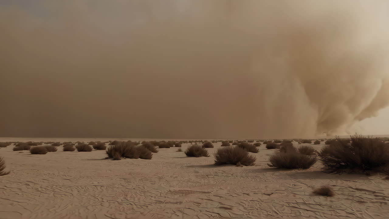 사막의 모래 폭풍