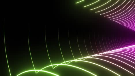 túnel de neón brillante