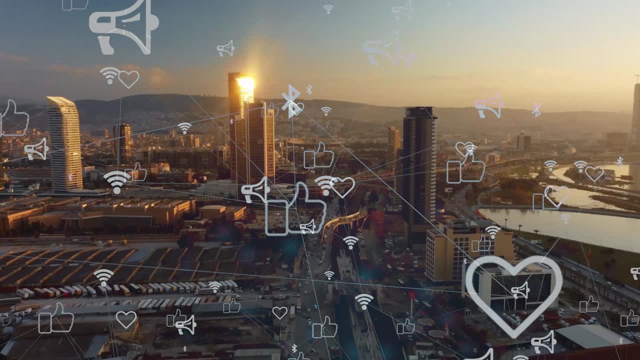 Smart city concept. IoT Internet of Things