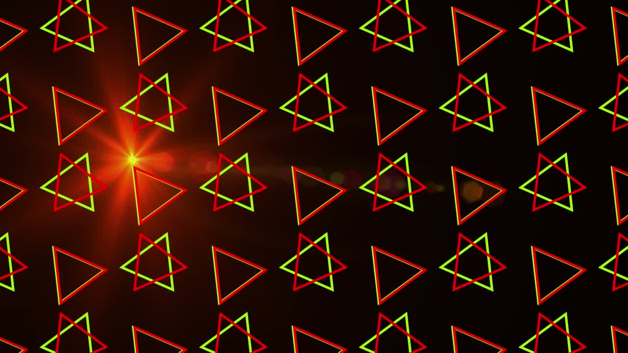Animazione di forme su punti luce.