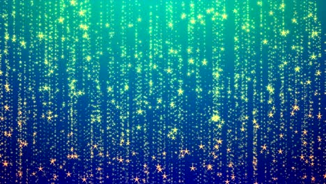 la lluvia de partículas de estrellas brillantes que caen.