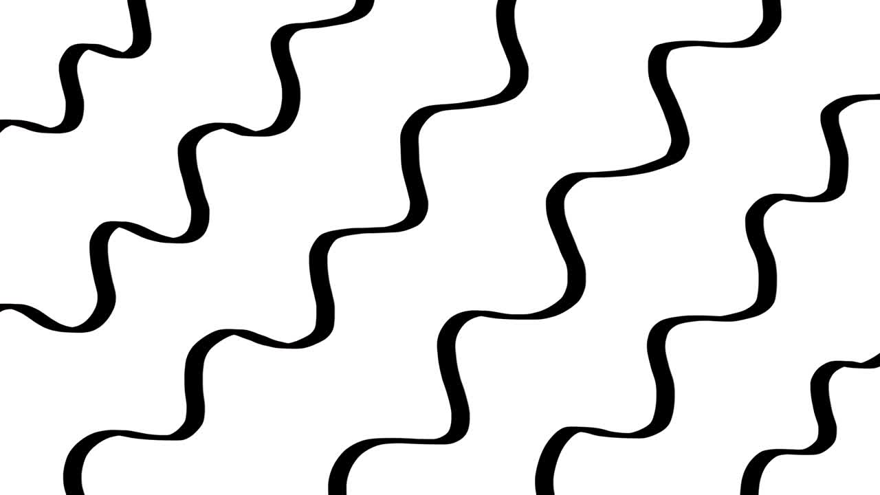 fondo de rayas negras y garabateadas, animación stop motion en blanco y negro