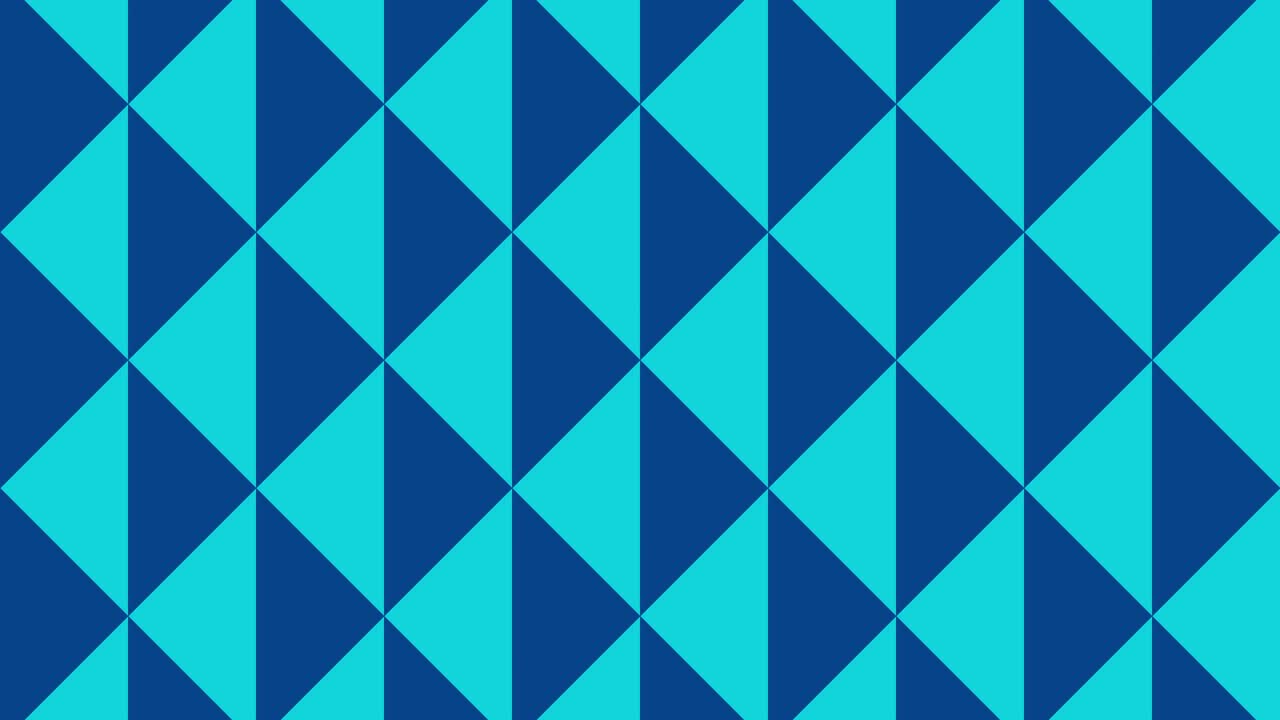 Multicolor mosaic of abstract motion graphics. A seamless loop animation of a simple geometric pattern with rainbow tiles
