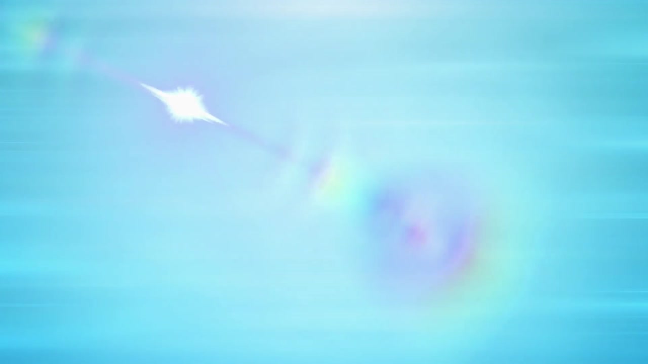 파란색 그라디엔트 배경에서 직선으로 움직이는 반 ⁇ 이는 별