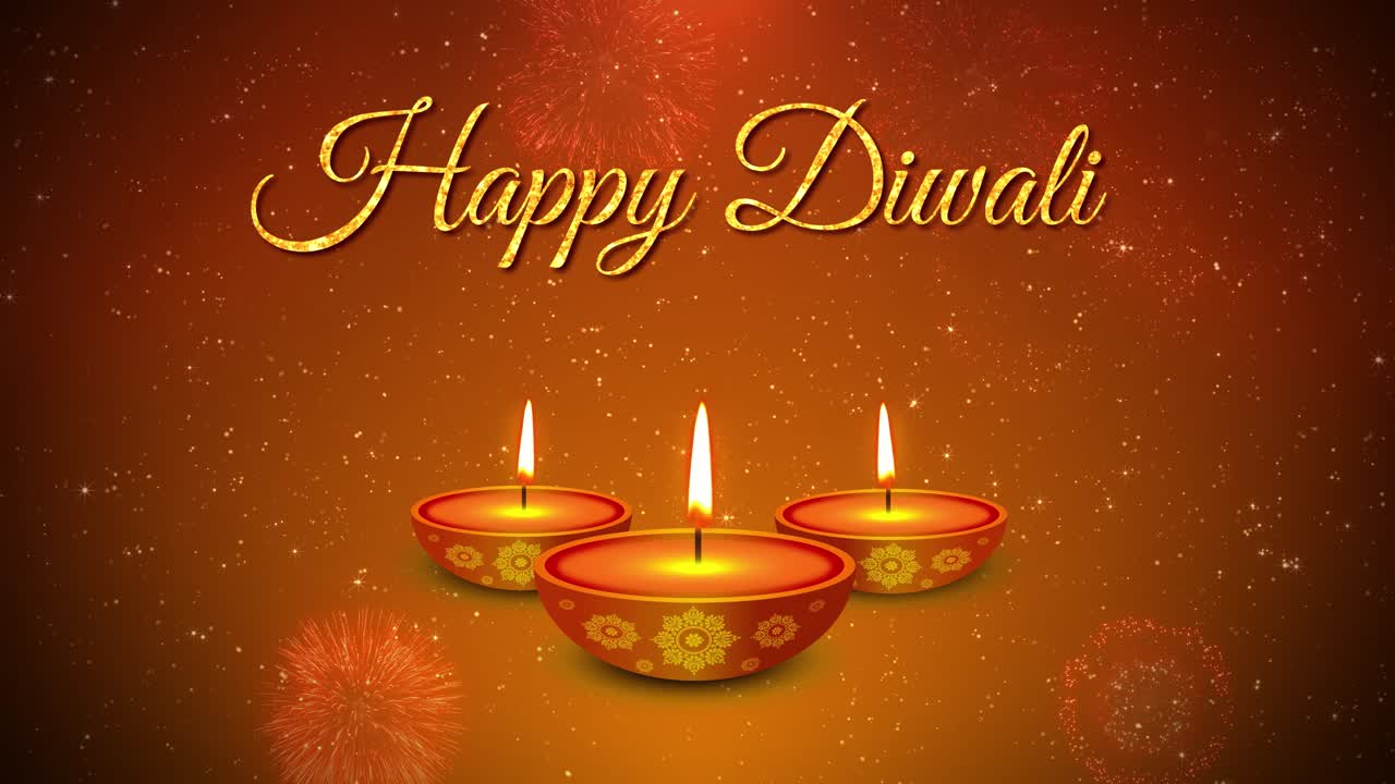 Creative diwali festival greeting card loop background deepavali hindu festival of lights holiday