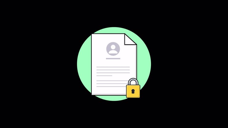 Animated Illustration of Document Security and Data Privacy