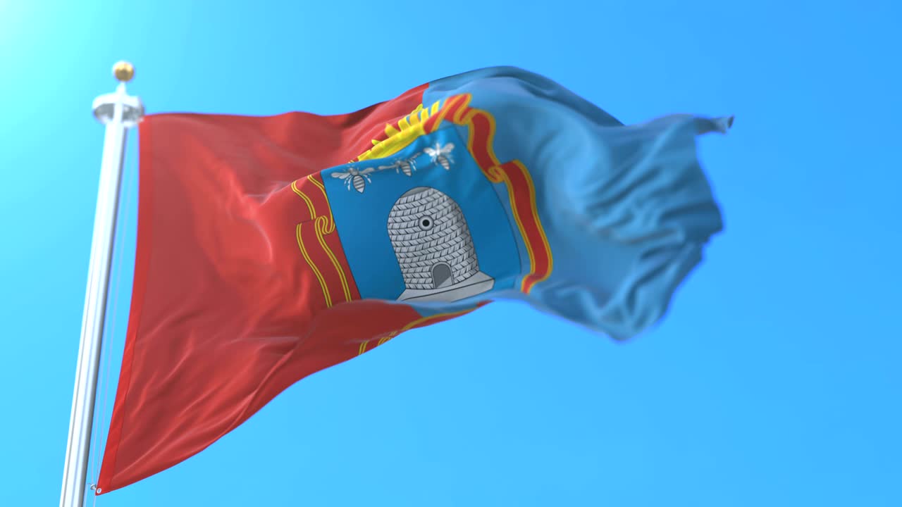 флаг российского федерального субъекта тамбовской области, россия. петля