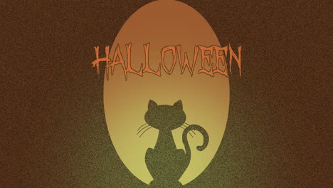 Misteriosa-Silueta-De-Gato-Bajo-Halloween-En-Ambiente-Nocturno