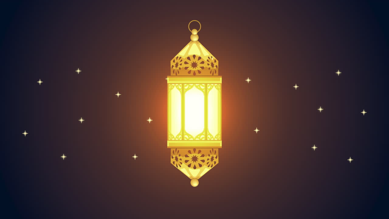황금 아랍어 랜턴