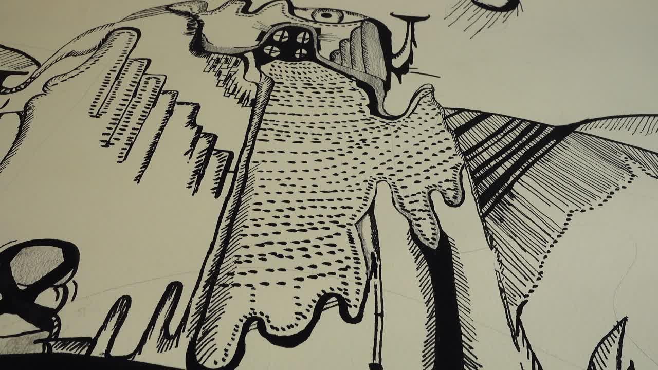 Disegno astratto castello.