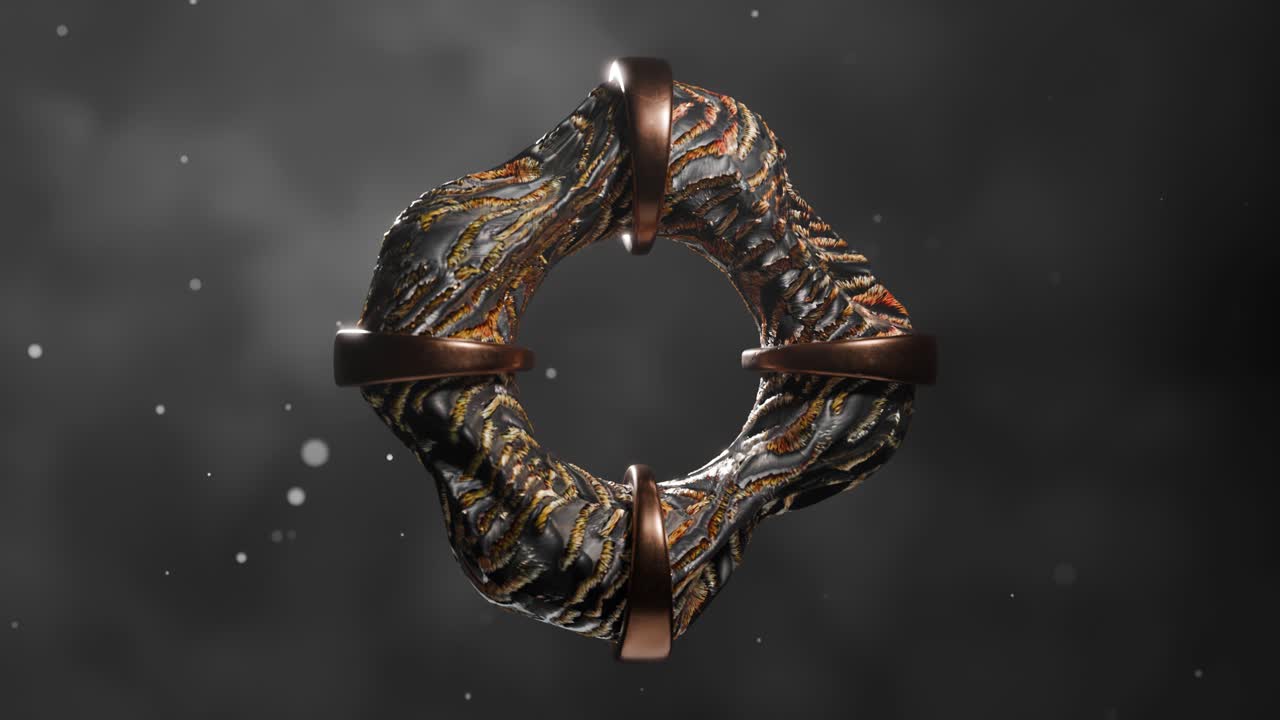 escultura de metal abstracta