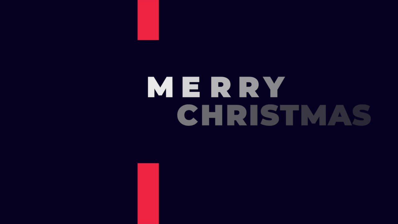Testo Buon Natale con linee rosse su gradiente nero