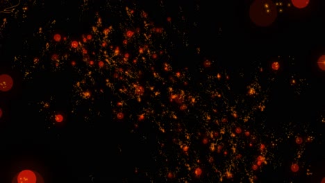 animación flotante de partículas de oro, para superposición de video