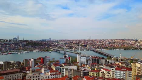 great view of istanbul from the galata tower.turkey. european part of the city. timelapse.