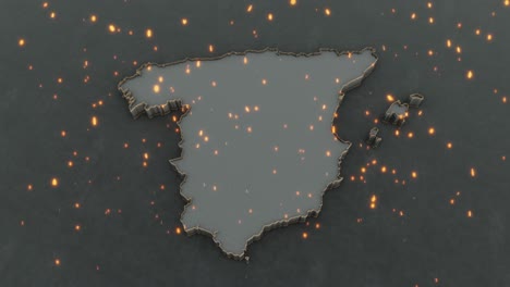 el fondo del mapa de españa 4k