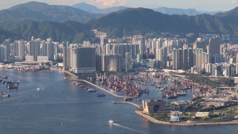 4 de septiembre de 2021 el horizonte de kowloon visto desde hk
