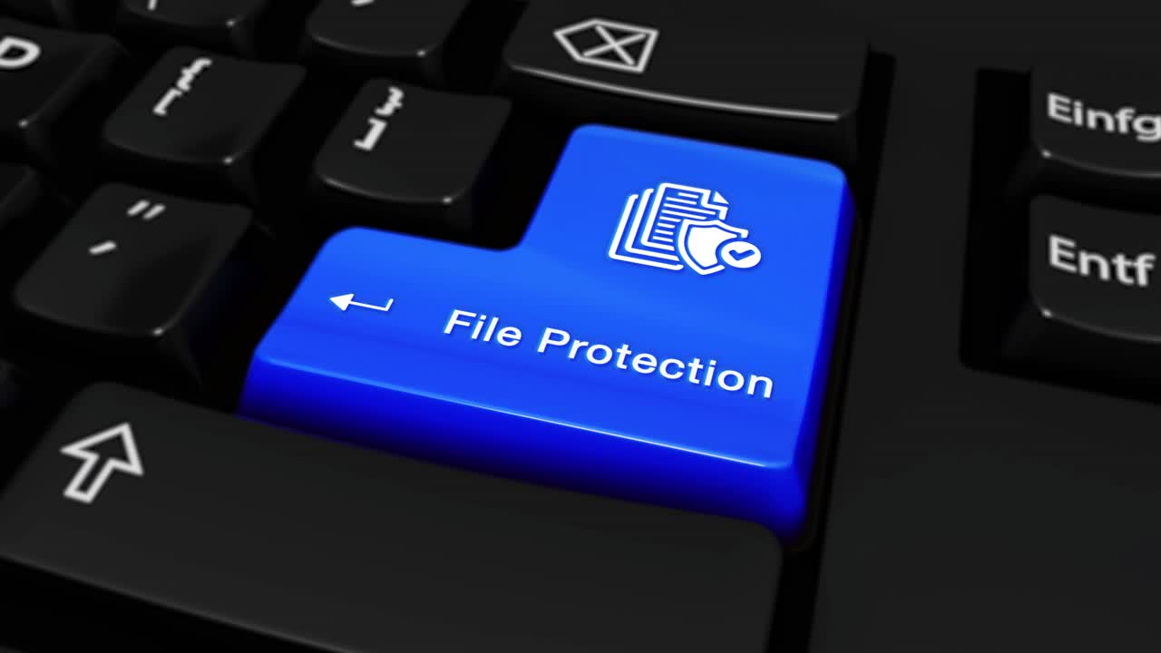 File Protection Button on a Keyboard