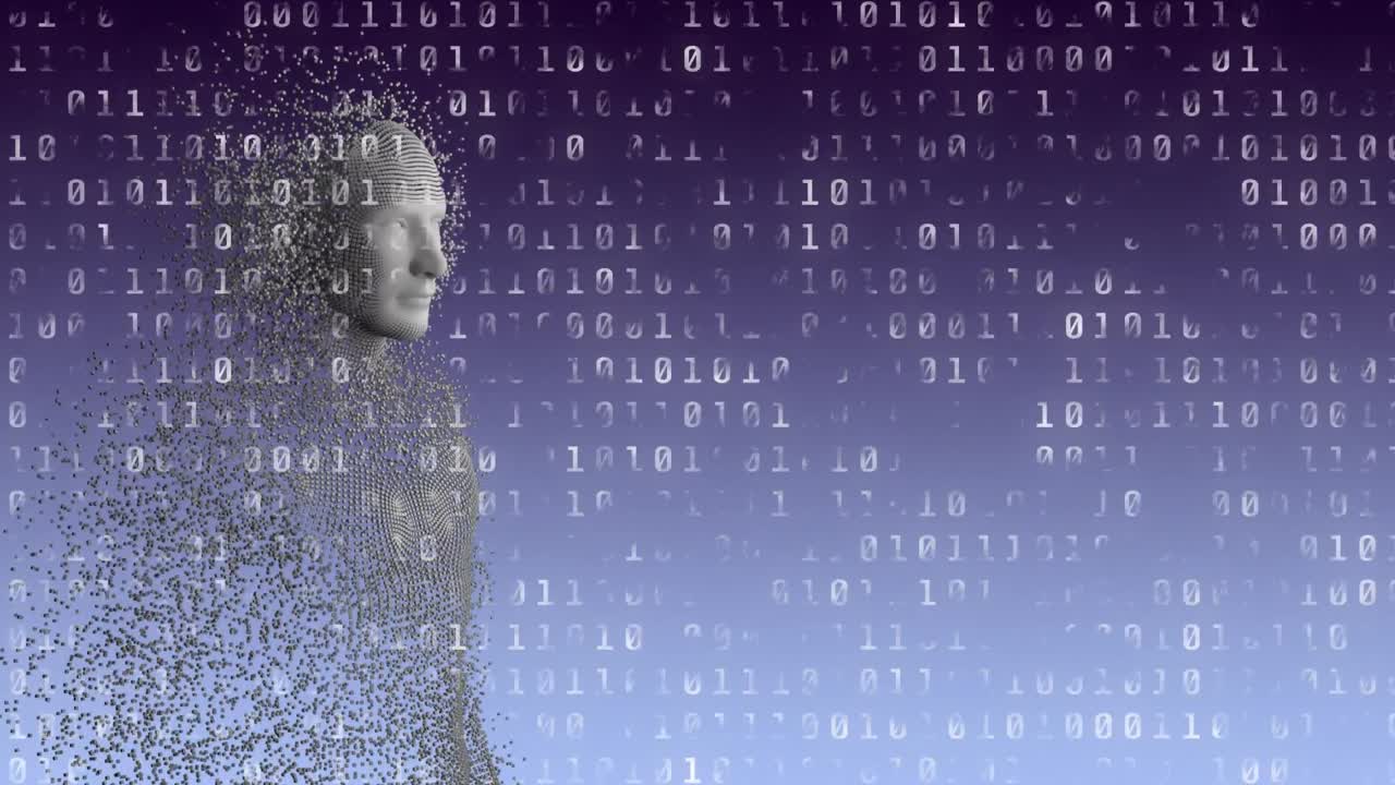 Human body with data processing