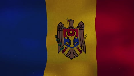 the moldova national waving flag