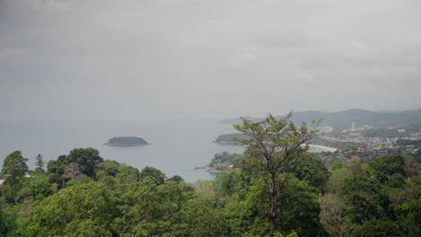tropical island out from tourist shoreline
