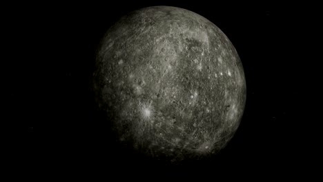 planet mercury orbiting in 4k, looped, solar system, 3d animation, alpha