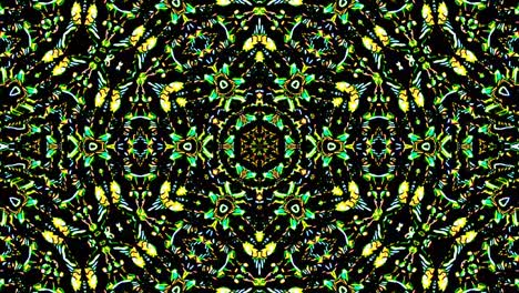 abstract kaleidoscope pattern with full colors. magic mandala. 4k