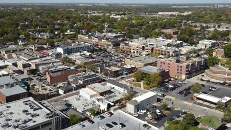 naperville, il, a chicago suburb, on a sunny fall day, featuring buildings, streets. zoom day nw