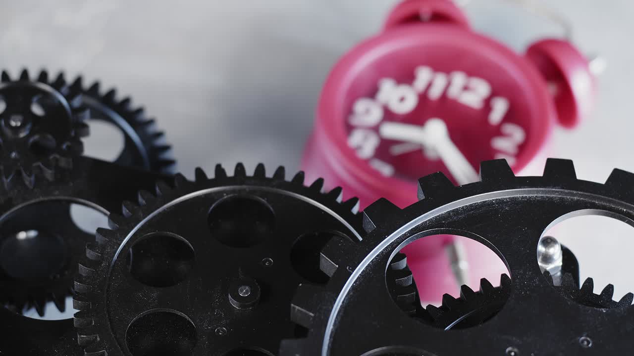 레트로 그룬지 산업 기계 시계 기어