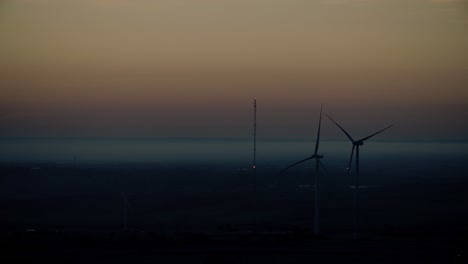 windmill green energy transition environmental sunrise time-lapse, dawn of energy transition, fossil fuel crisis solution is sustainable power sources, wind turbine farm, timelapse