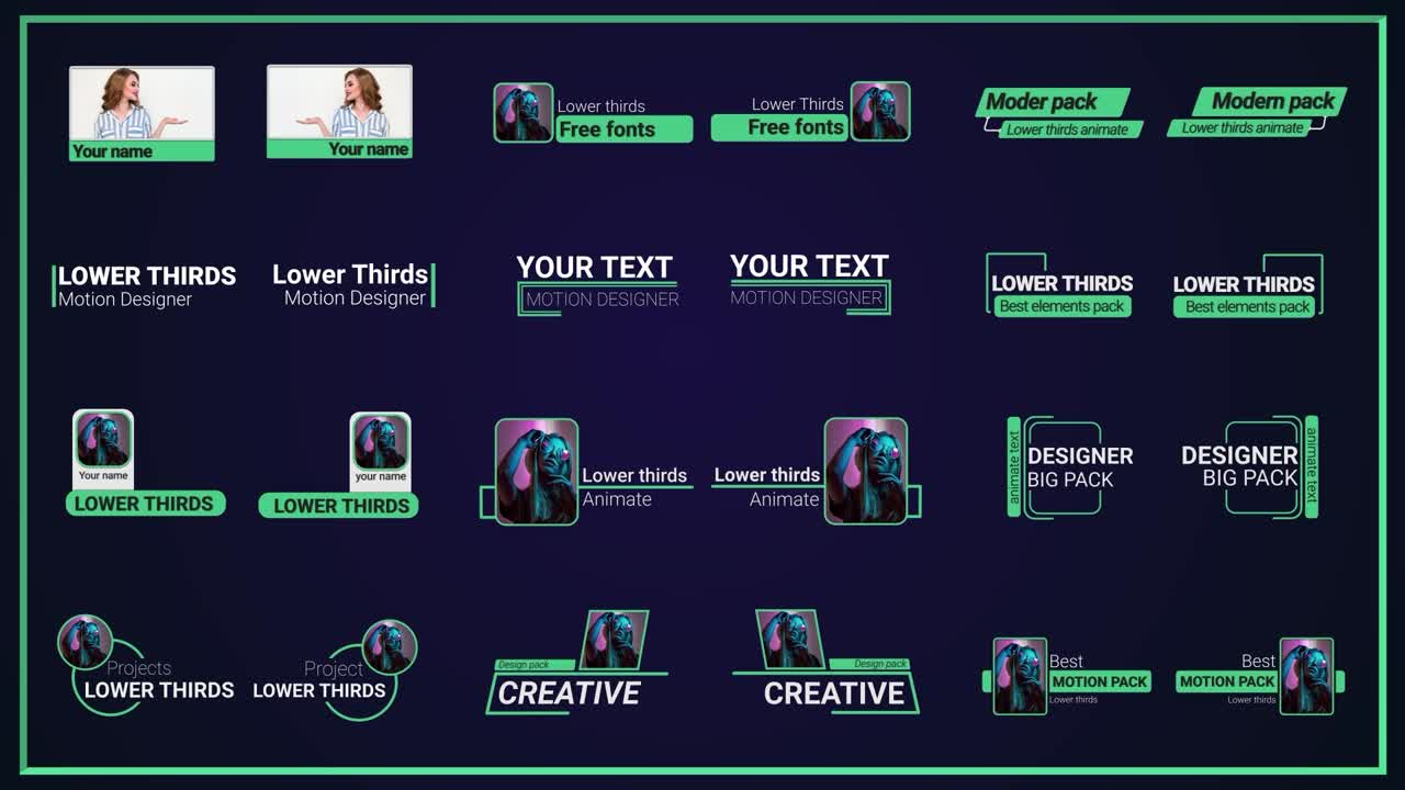 Modern Lower Thirds Kit