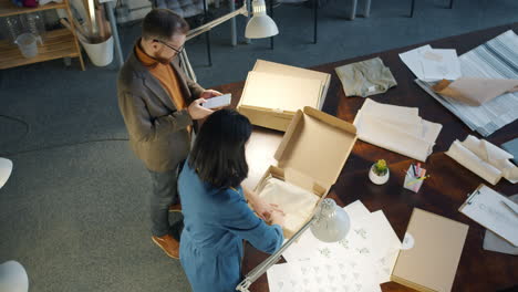 design team working on packaging and products