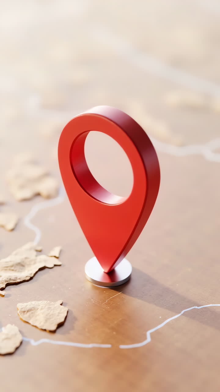 Red Location Pin on a Map