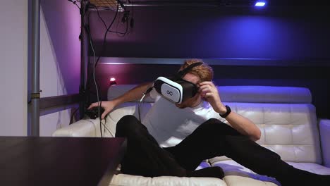 gen z teen joining a relaxing session in vr metaverse