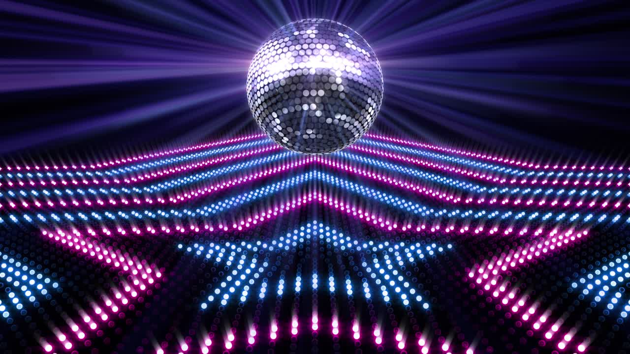 Mirror Ball Disco Lights Club Dance Party Glitter Background