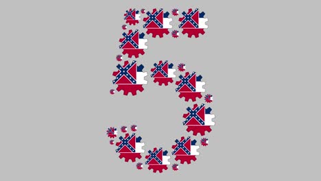 el número cinco de mississippi.