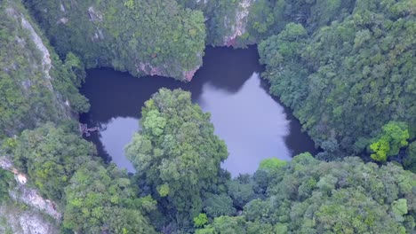 This-footage-shows-a-lake-surrounding-with-mountains-called-Gunung-Rapat