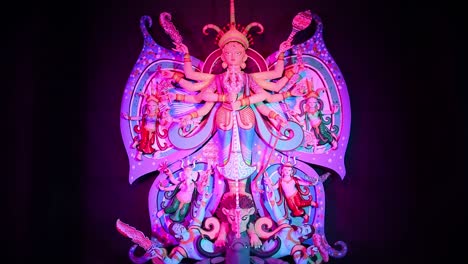 creative sculpture of mythological goddess idol durga in durga puja festival in india