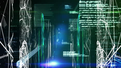 network of connections against data processing