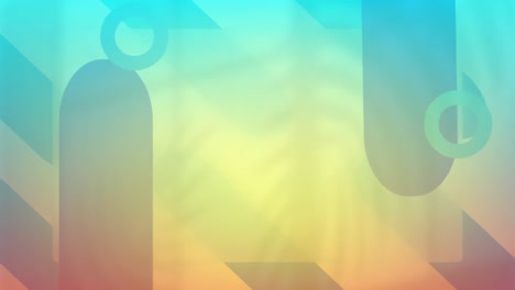 animation of green shapes moving and leaf shadows over green background