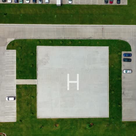 aerial shot of industrial zone. aerial top down view of factory building