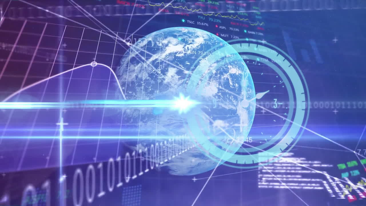 이진 코딩을 통해 금융 데이터 처리의 애니메이션 및 그리드에 대한 시계