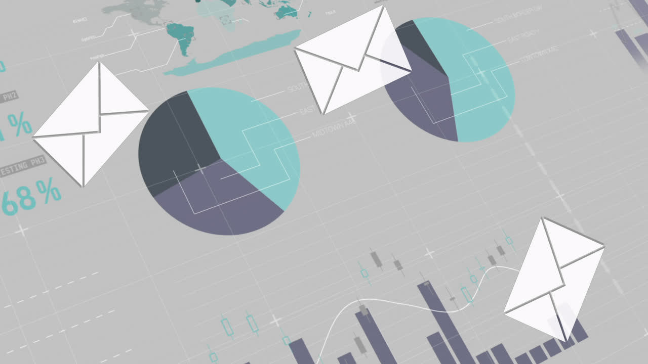 animación de iconos sobre las estadísticas