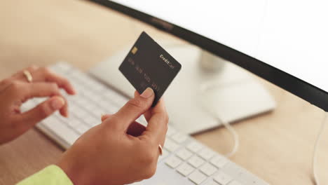 Woman-hands,-business-credit-card